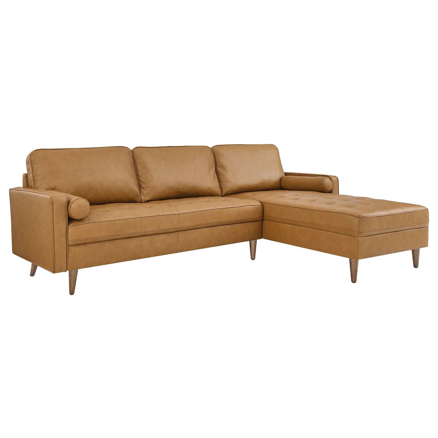 Valour 98" Leather Sectional Sofa By Modway - EEI-5873 | Sectional | Modishstore - 17
