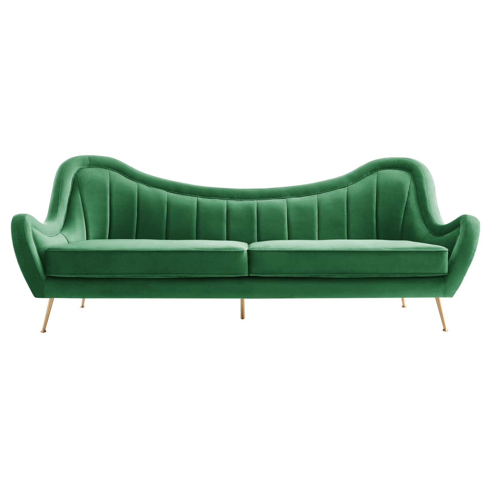 Cheshire Channel Tufted Performance Velvet Sofa By Modway - EEI-5874 | Sofas | Modishstore - 13