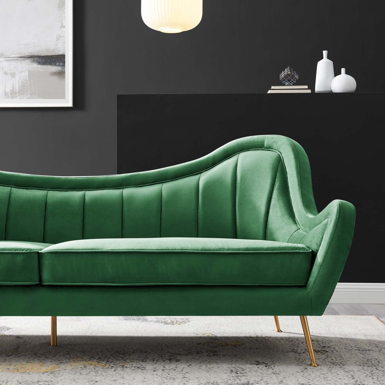 Cheshire Channel Tufted Performance Velvet Sofa By Modway - EEI-5874 | Sofas | Modishstore - 16
