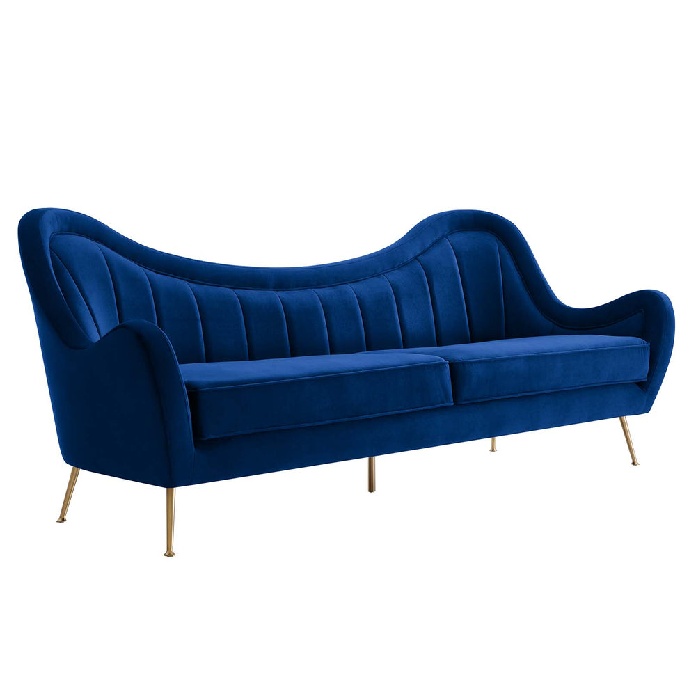Cheshire Channel Tufted Performance Velvet Sofa By Modway - EEI-5874 | Sofas | Modishstore - 25