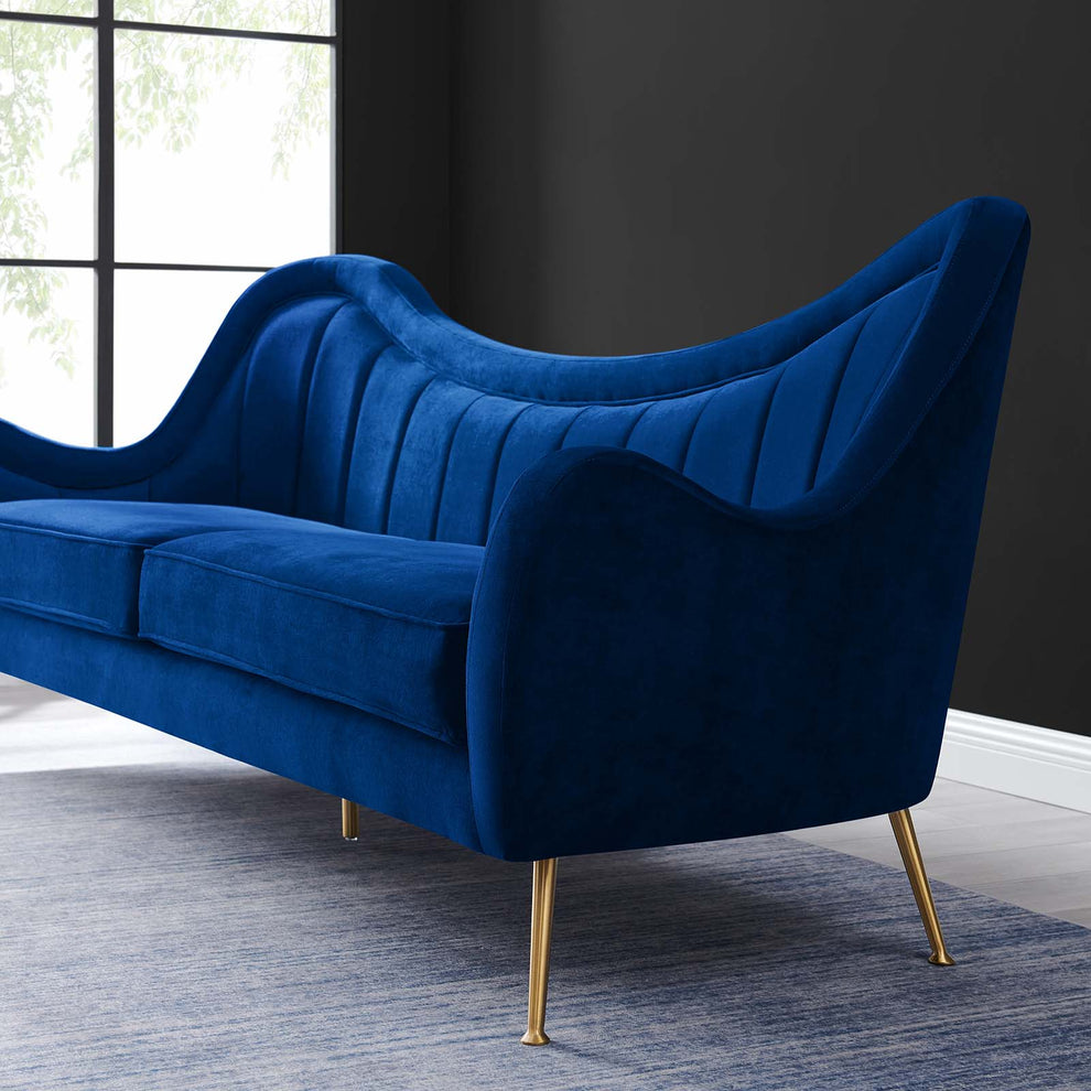 Cheshire Channel Tufted Performance Velvet Sofa By Modway - EEI-5874 | Sofas | Modishstore - 32