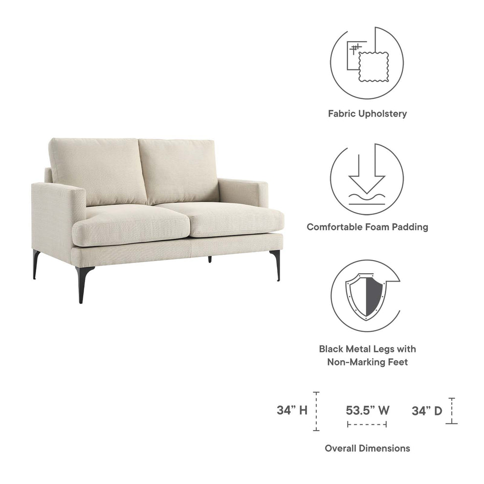 Evermore Upholstered Fabric Loveseat By Modway - EEI-6006 | Loveseats | Modishstore - 14