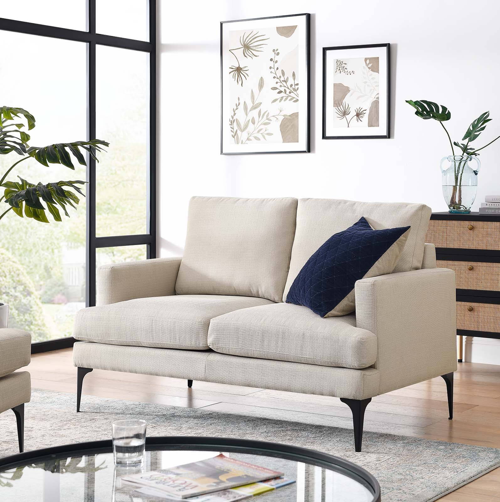 Evermore Upholstered Fabric Loveseat By Modway - EEI-6006 | Loveseats | Modishstore - 16