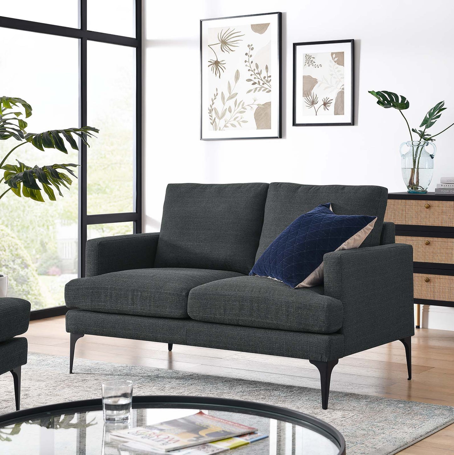 Evermore Upholstered Fabric Loveseat By Modway - EEI-6006 | Loveseats | Modishstore - 24