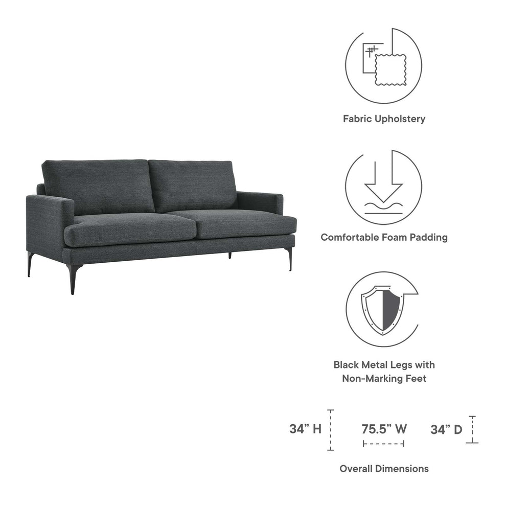Evermore Upholstered Fabric Sofa By Modway - EEI-6009 | Sofas | Modishstore - 22