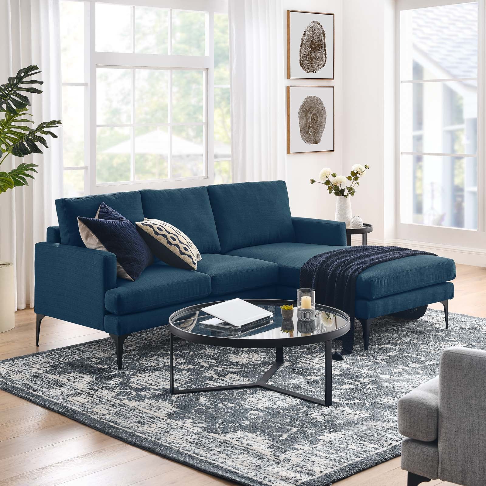 Evermore Right-Facing Upholstered Fabric Sectional Sofa By Modway - EEI-6012 | Sectional | Modishstore - 1