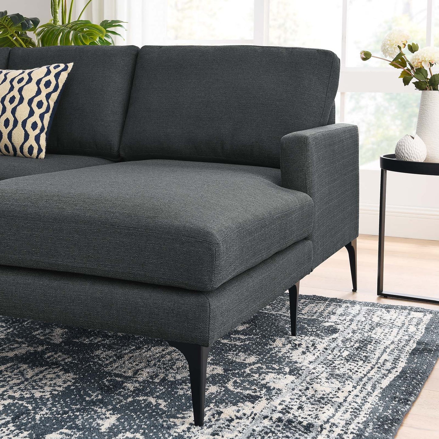 Evermore Right-Facing Upholstered Fabric Sectional Sofa By Modway - EEI-6012 | Sectional | Modishstore - 23
