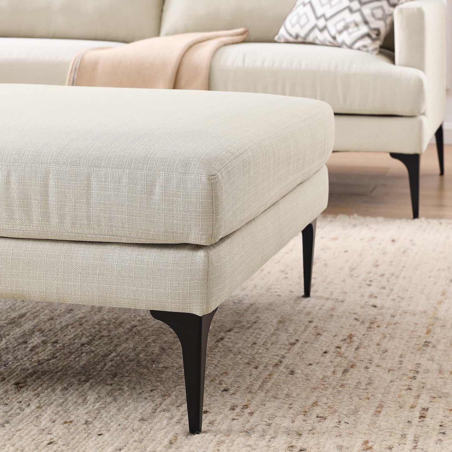 Evermore Upholstered Fabric Ottoman By Modway - EEI-6015 | Ottomans | Modishstore - 11