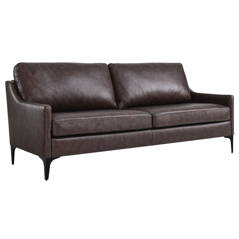 Corland Leather Sofa By Modway - EEI-6018 | Sofas | Modishstore - 2