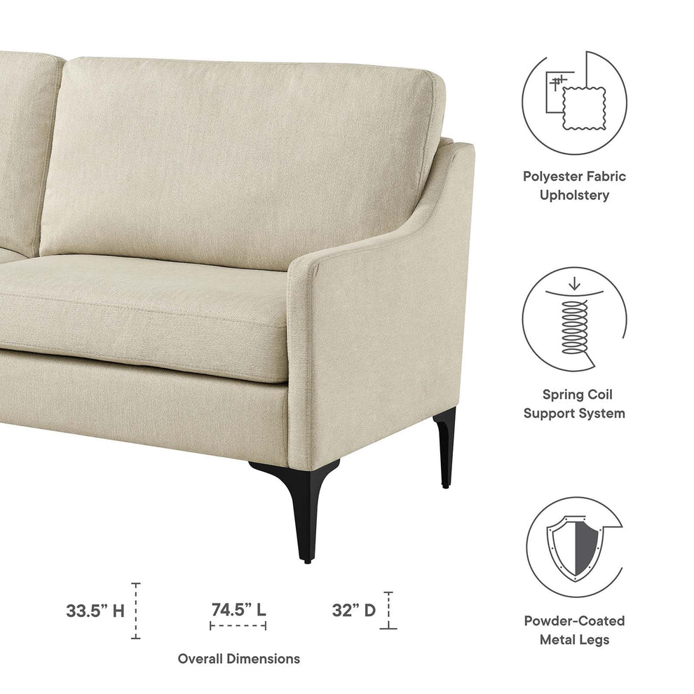 Corland Upholstered Fabric Sofa By Modway - EEI-6019 | Sofas | Modishstore - 7