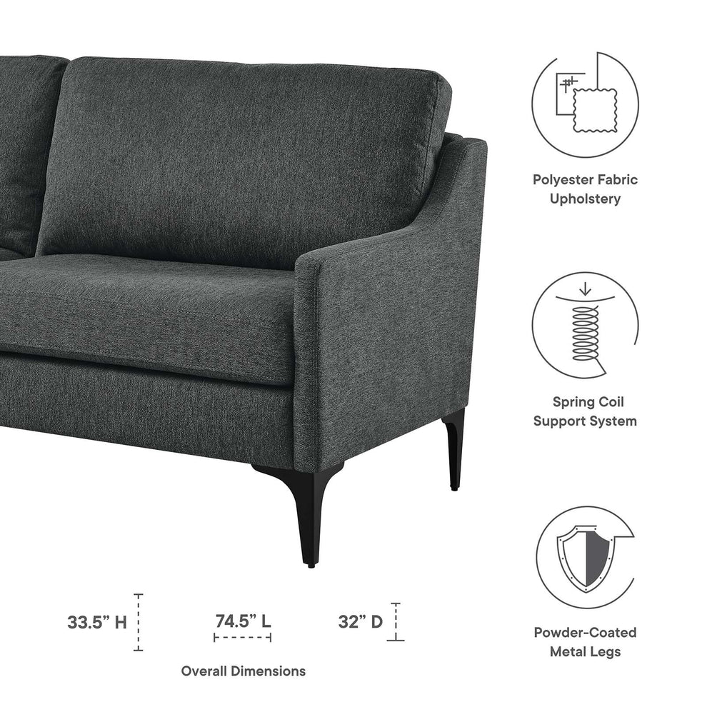 Corland Upholstered Fabric Sofa By Modway - EEI-6019 | Sofas | Modishstore - 15