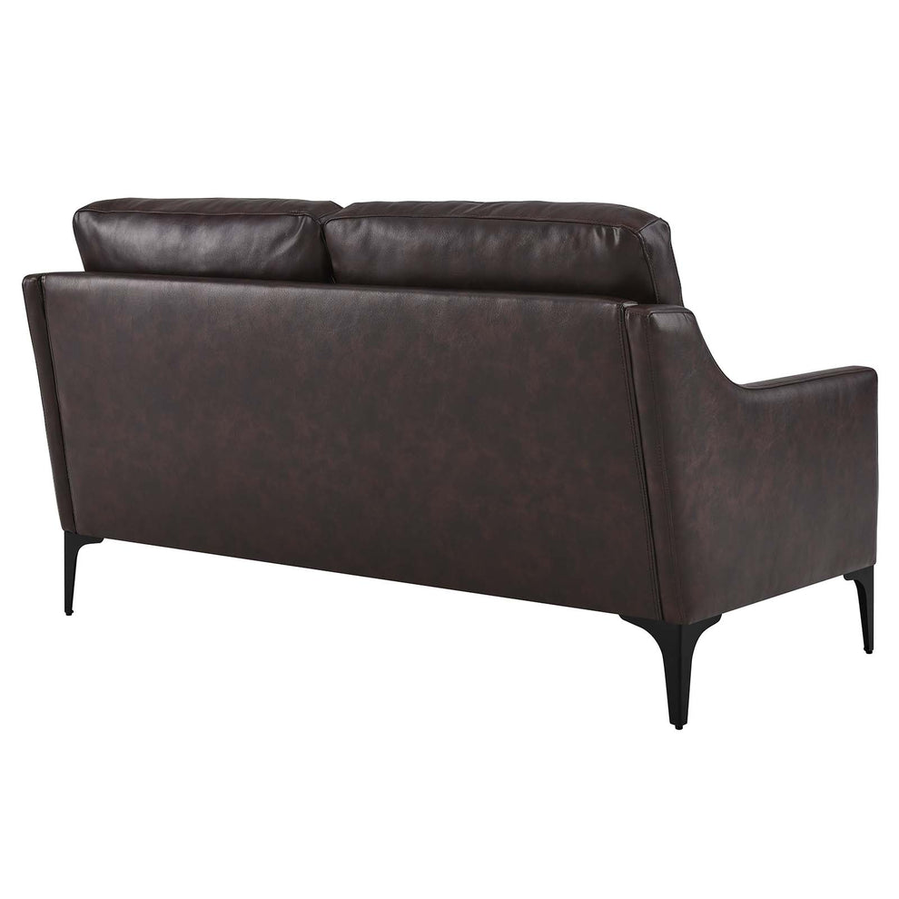 Corland Leather Loveseat By Modway - EEI-6020 | Loveseats | Modishstore - 3