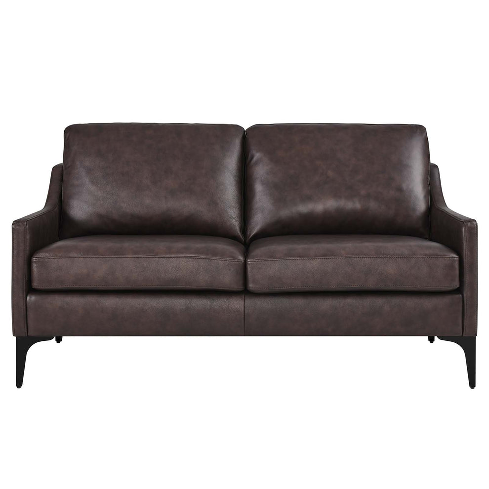 Corland Leather Loveseat By Modway - EEI-6020 | Loveseats | Modishstore - 4