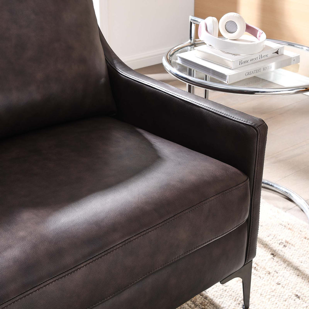 Corland Leather Loveseat By Modway - EEI-6020 | Loveseats | Modishstore - 7