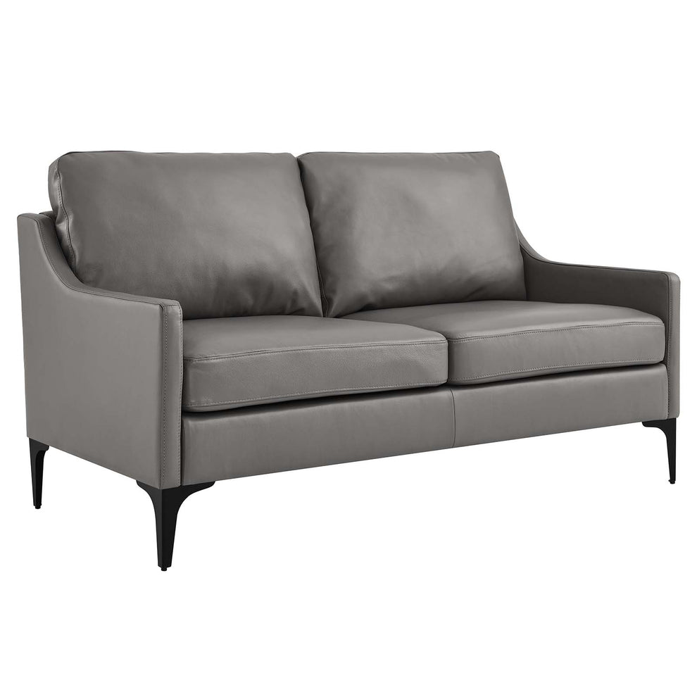 Corland Leather Loveseat By Modway - EEI-6020 | Loveseats | Modishstore - 9