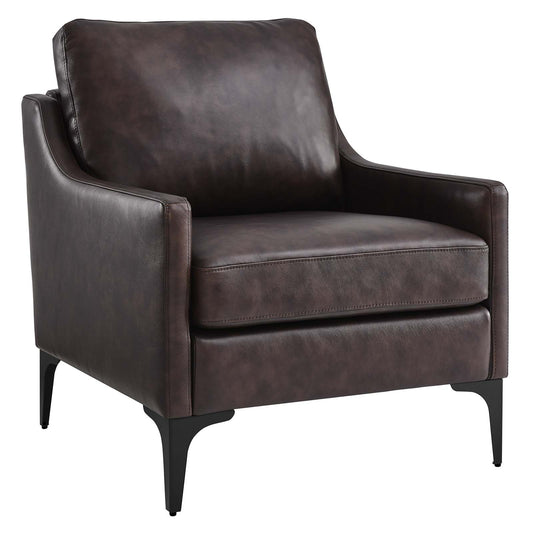 Corland Leather Armchair By Modway - EEI-6022 | Armchairs | Modishstore