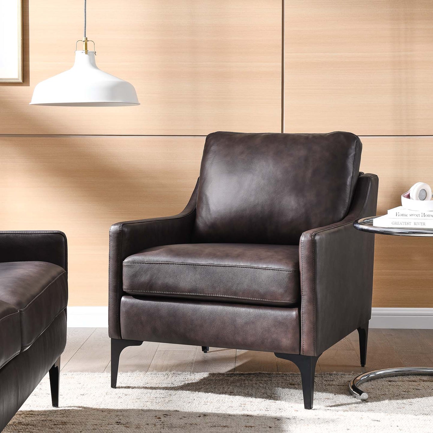 Corland Leather Armchair By Modway - EEI-6022 | Armchairs | Modishstore - 8