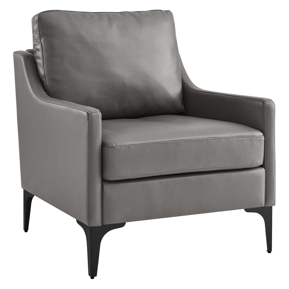 Corland Leather Armchair By Modway - EEI-6022 | Armchairs | Modishstore - 9