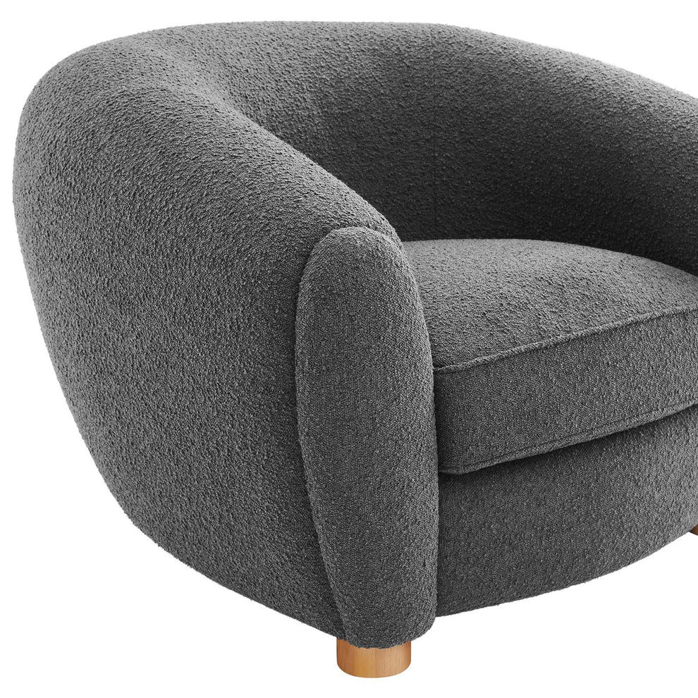 Abundant Boucle Upholstered Fabric Armchair By Modway - EEI-6025 | Armchairs | Modishstore - 6