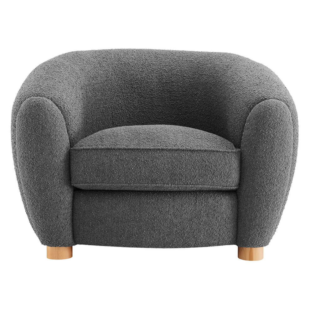 Abundant Boucle Upholstered Fabric Armchair By Modway - EEI-6025 | Armchairs | Modishstore - 7