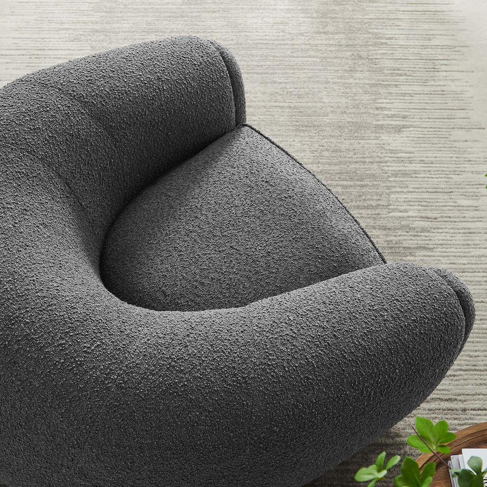 Abundant Boucle Upholstered Fabric Armchair By Modway - EEI-6025 | Armchairs | Modishstore - 8