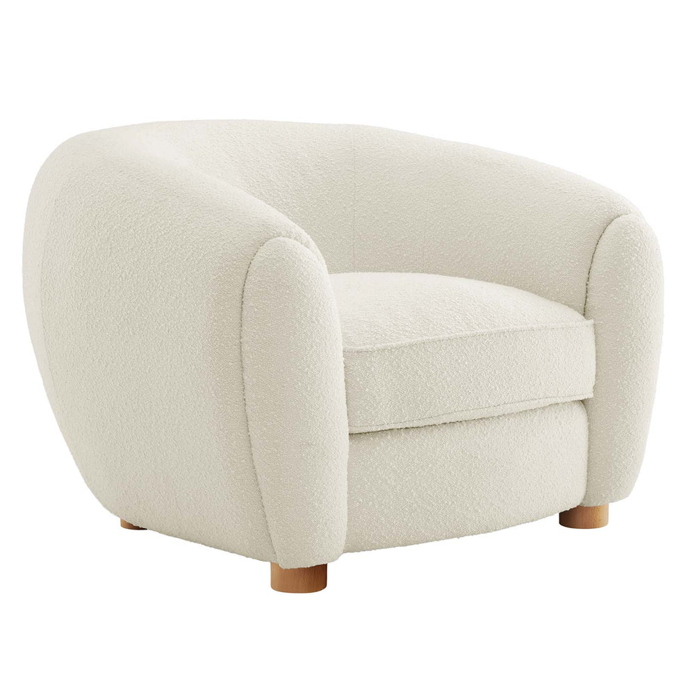 Abundant Boucle Upholstered Fabric Armchair By Modway - EEI-6025 | Armchairs | Modishstore - 9