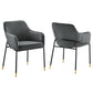 Jovi Performance Velvet Dining Armchair Set of 2 By Modway - EEI-6026 | Dining Chairs | Modishstore - 3