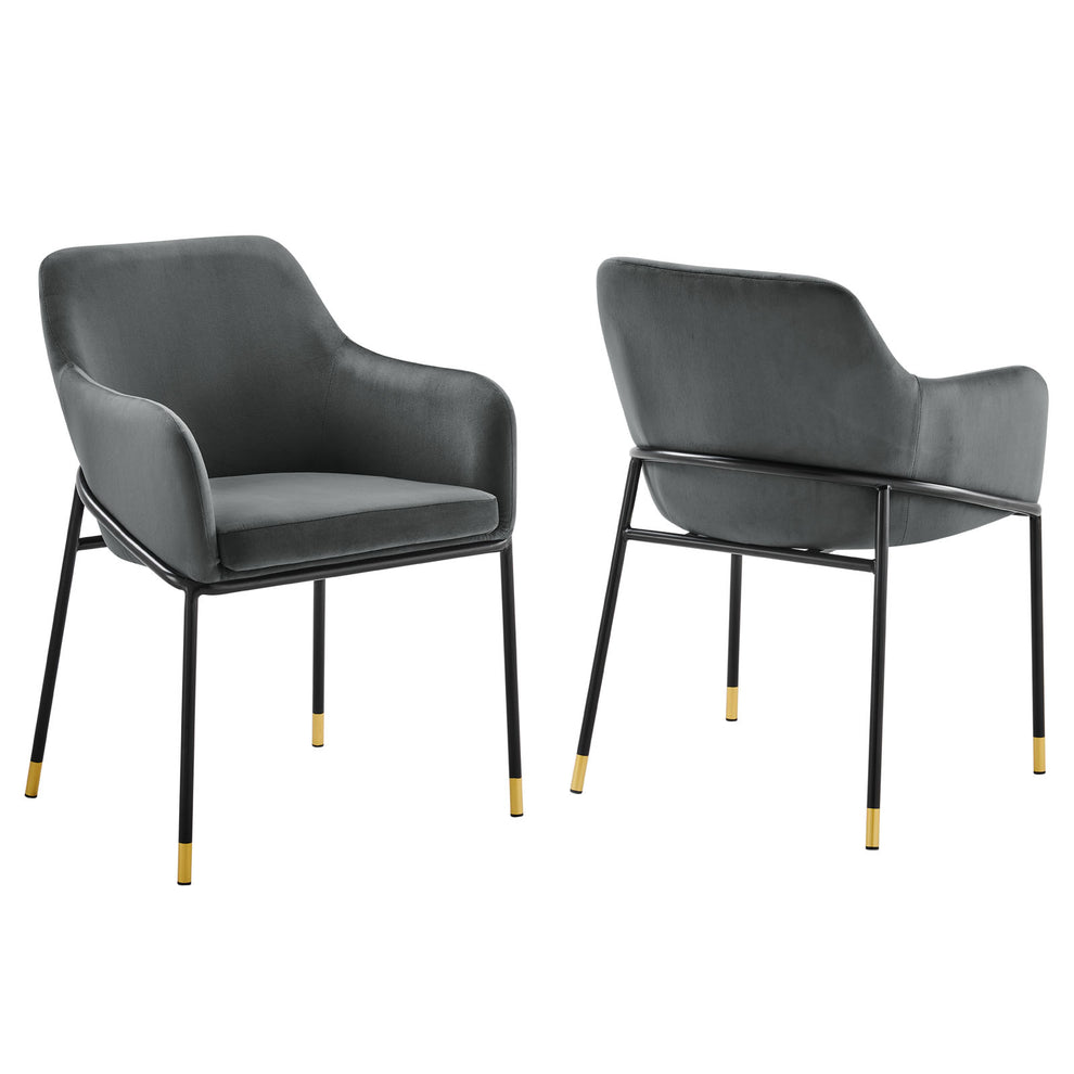 Jovi Performance Velvet Dining Armchair Set of 2 By Modway - EEI-6026 | Dining Chairs | Modishstore - 3