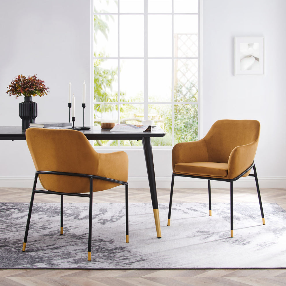 Jovi Performance Velvet Dining Armchair Set of 2 By Modway - EEI-6026 | Dining Chairs | Modishstore - 16