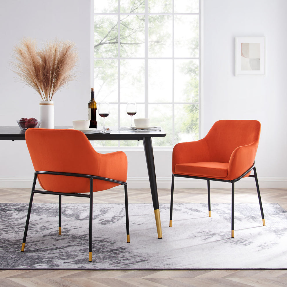 Jovi Performance Velvet Dining Armchair Set of 2 By Modway - EEI-6026 | Dining Chairs | Modishstore - 15