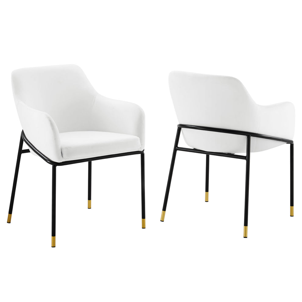 Jovi Performance Velvet Dining Armchair Set of 2 By Modway - EEI-6026 | Dining Chairs | Modishstore - 23