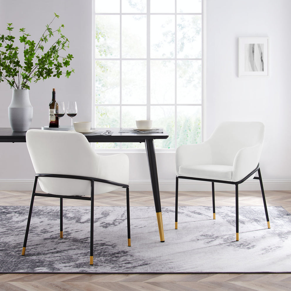 Jovi Performance Velvet Dining Armchair Set of 2 By Modway - EEI-6026 | Dining Chairs | Modishstore - 14
