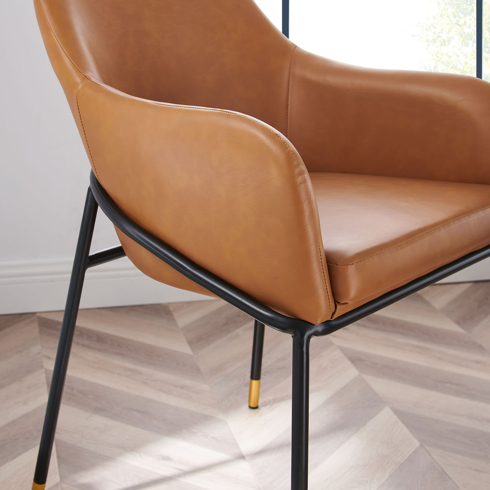 Jovi Vegan Leather Dining Chair Set of 2 By Modway - EEI-6027 | Dining Chairs | Modishstore - 4