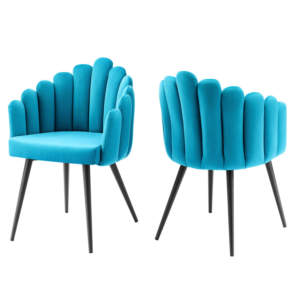 Vanguard Performance Velvet Dining Chair Set of 2 By Modway - EEI-6028 | Dining Chairs | Modishstore - 1