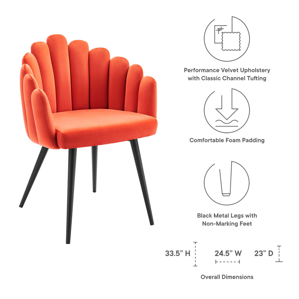 Vanguard Performance Velvet Dining Chair Set of 2 By Modway - EEI-6028 | Dining Chairs | Modishstore - 29