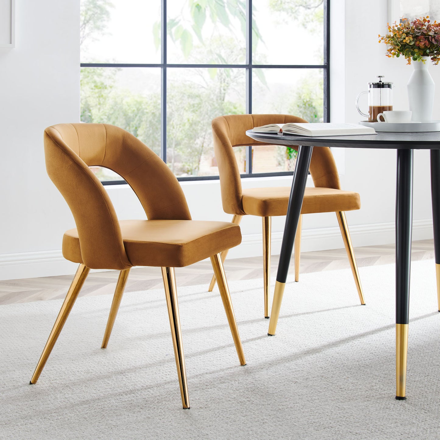 Marciano Performance Velvet Dining Chair Set of 2 By Modway - EEI-6030 | Dining Chairs | Modishstore - 39