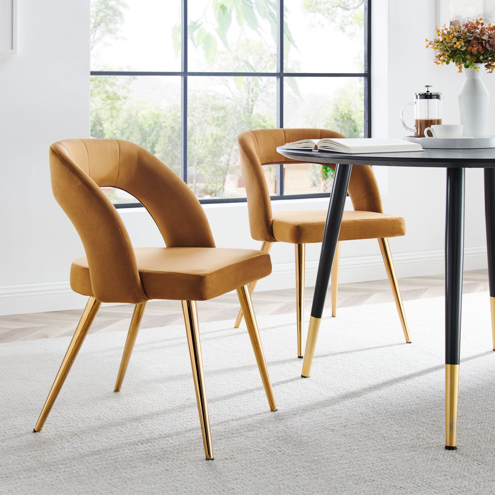Marciano Performance Velvet Dining Chair Set of 2 By Modway - EEI-6030 | Dining Chairs | Modishstore - 39
