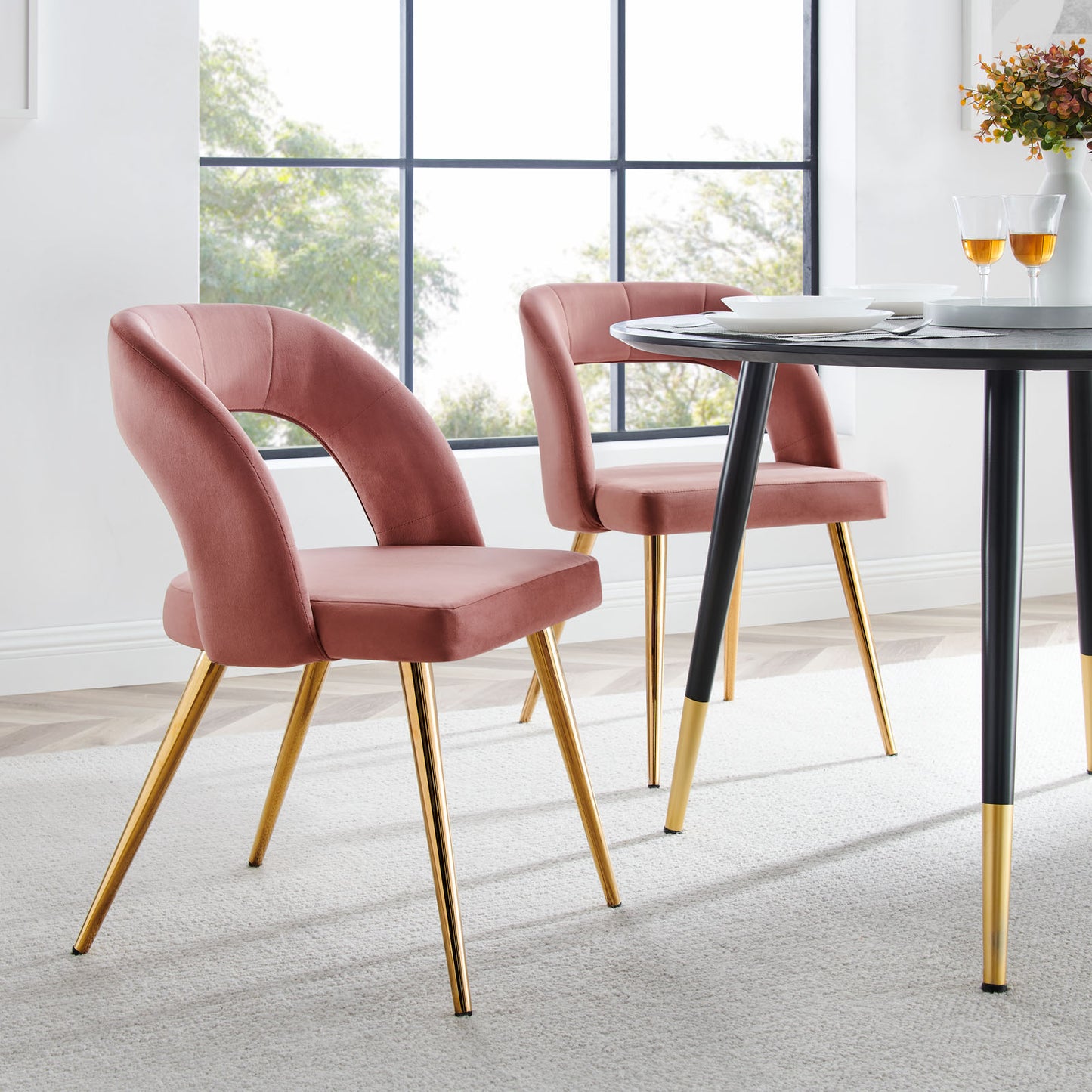 Marciano Performance Velvet Dining Chair Set of 2 By Modway - EEI-6030 | Dining Chairs | Modishstore - 40