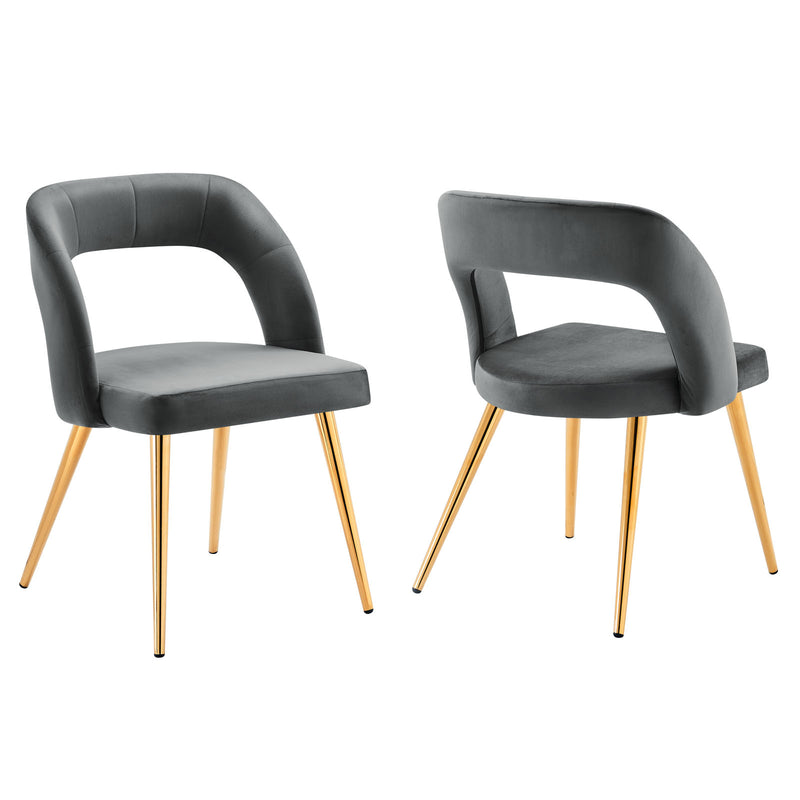 Marciano Performance Velvet Dining Chair Set of 2 By Modway - EEI-6030 | Dining Chairs | Modishstore - 10