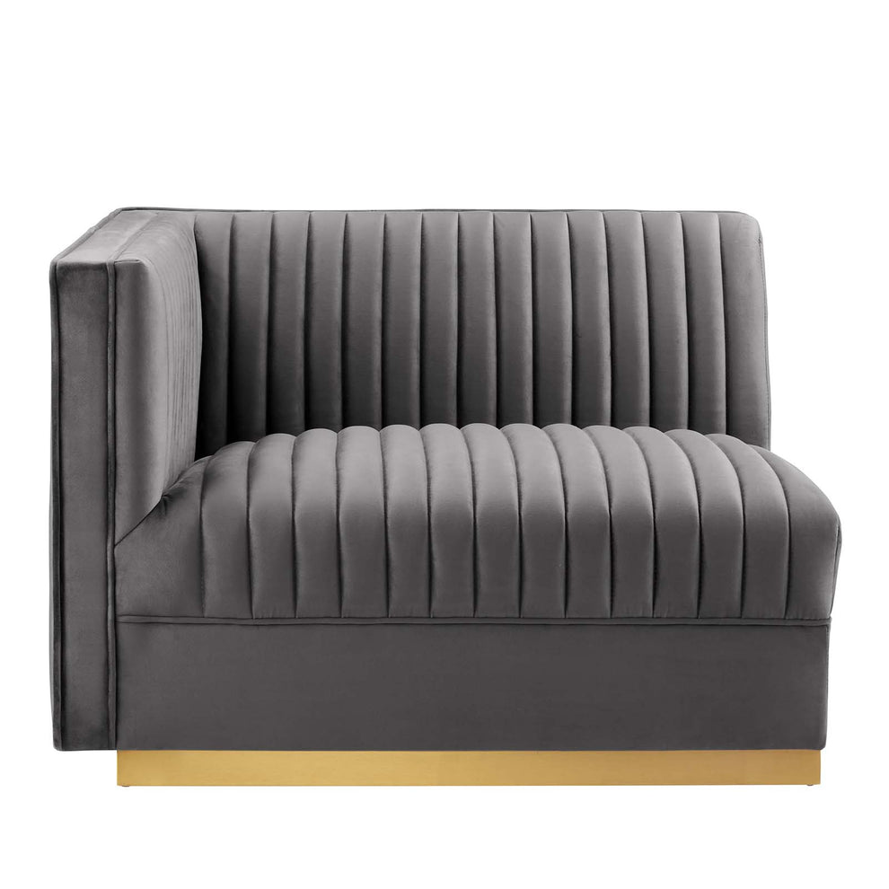 Sanguine Channel Tufted Performance Velvet Modular Sectional Sofa Left-Arm Chair By Modway - EEI-6031 | Sectional | Modishstore - 10