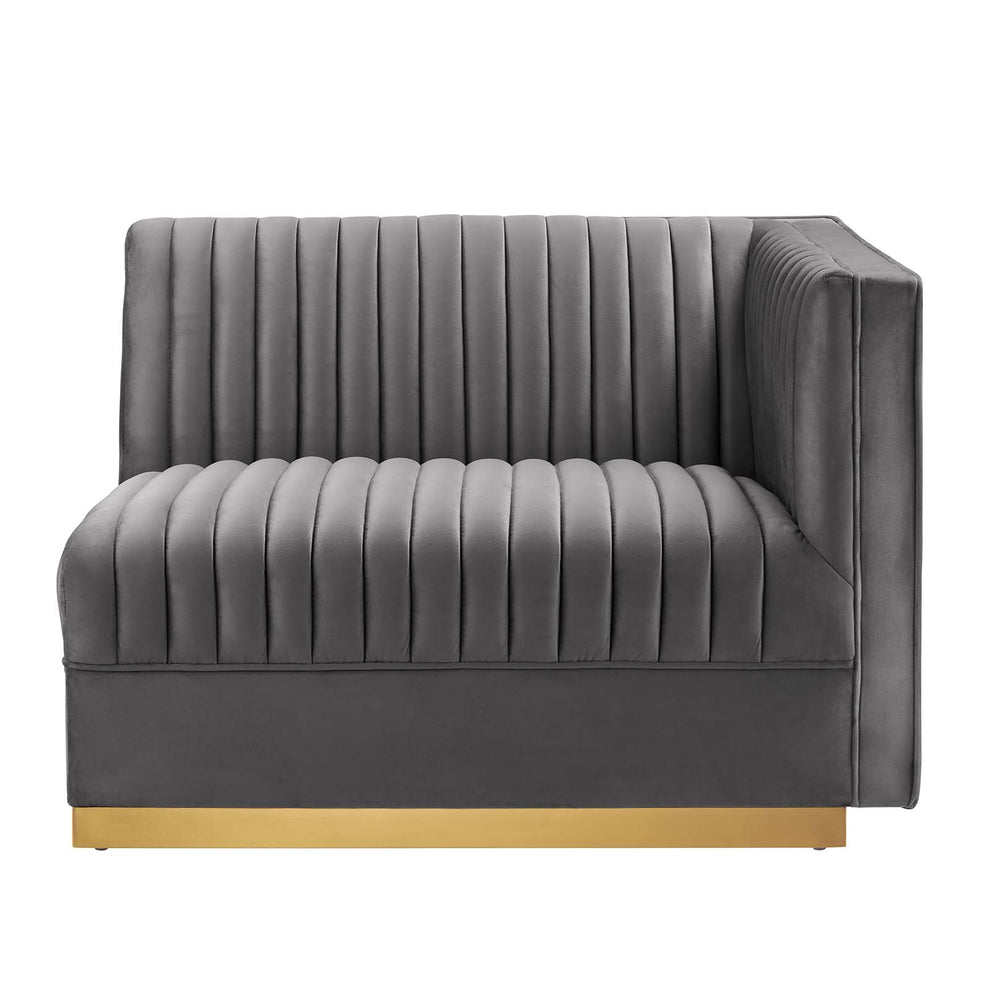 Sanguine Channel Tufted Performance Velvet Modular Sectional Sofa Right-Arm Chair By Modway - EEI-6032 | Sectional | Modishstore - 10