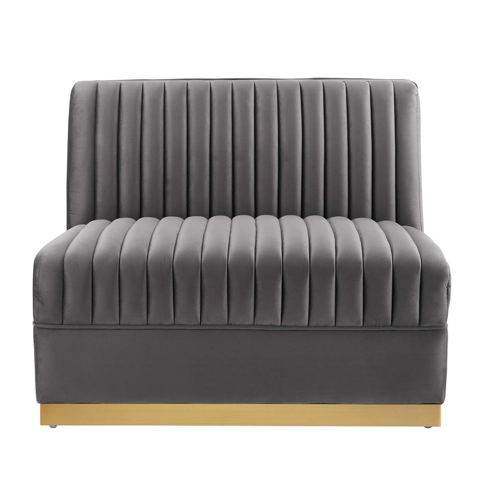 Sanguine Channel Tufted Performance Velvet Modular Sectional Sofa Armless Chair By Modway - EEI-6033 | Sectional | Modishstore - 10