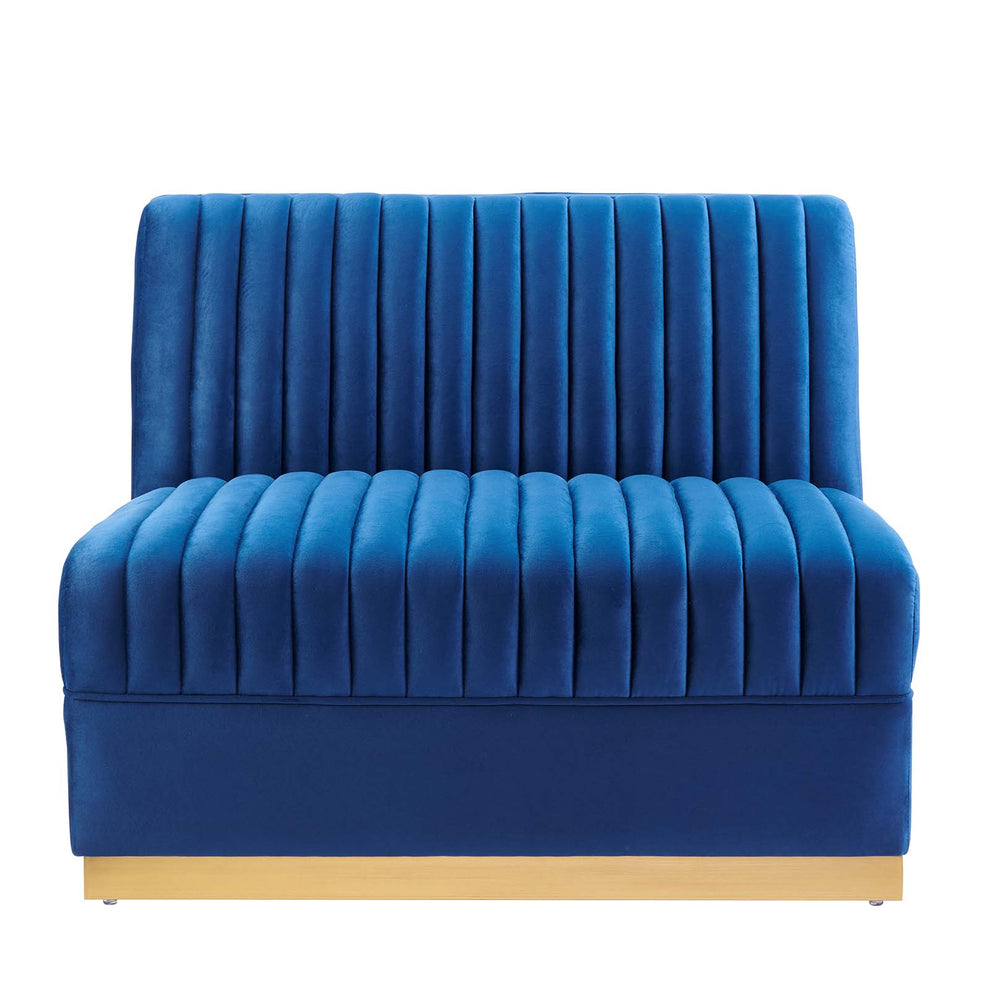 Sanguine Channel Tufted Performance Velvet Modular Sectional Sofa Armless Chair By Modway - EEI-6033 | Sectional | Modishstore - 18
