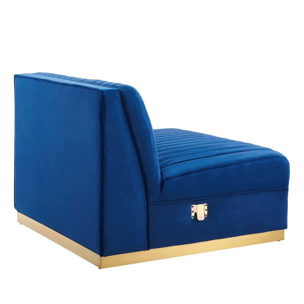 Sanguine Channel Tufted Performance Velvet Modular Sectional Sofa Armless Chair By Modway - EEI-6033 | Sectional | Modishstore - 20