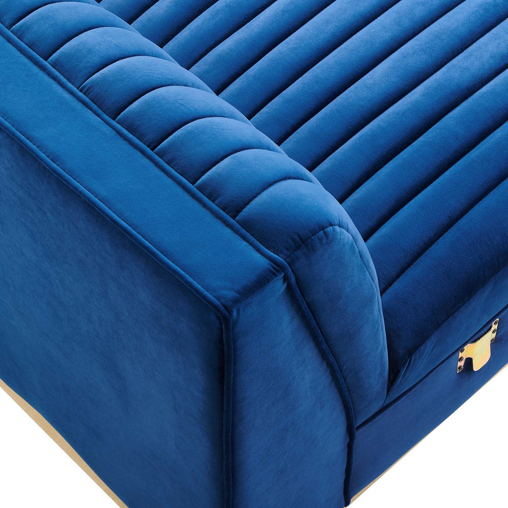 Sanguine Channel Tufted Performance Velvet Modular Sectional Sofa Armless Chair By Modway - EEI-6033 | Sectional | Modishstore - 21