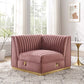 Sanguine Channel Tufted Performance Velvet Modular Sectional Sofa Left Corner Chair By Modway - EEI-6034 | Sectional | Modishstore