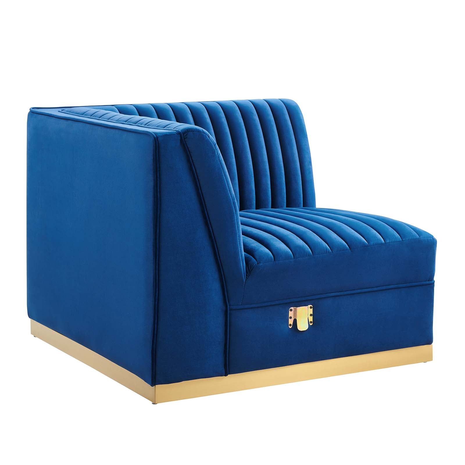 Sanguine Channel Tufted Performance Velvet Modular Sectional Sofa Left Corner Chair By Modway - EEI-6034 | Sectional | Modishstore - 17