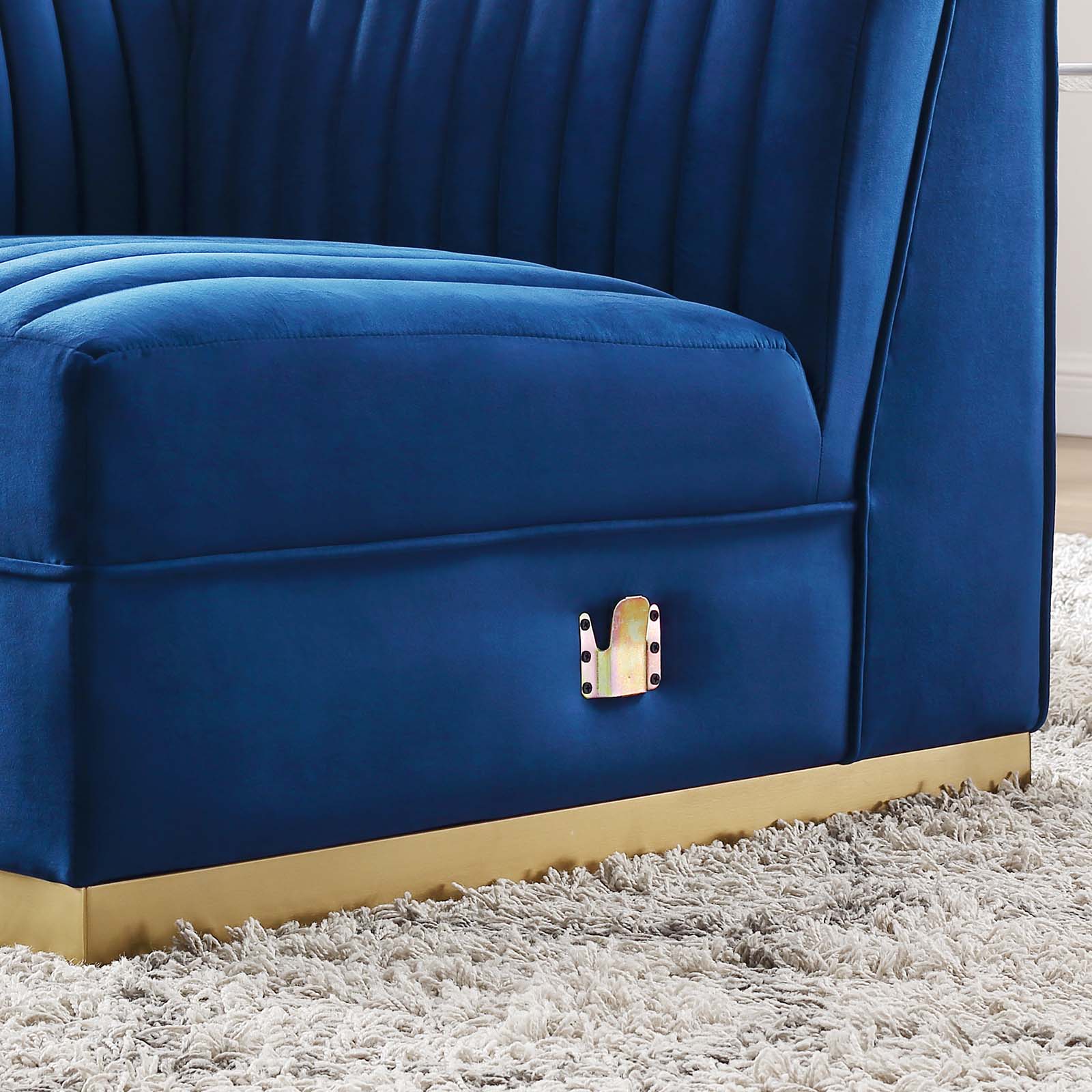Sanguine Channel Tufted Performance Velvet Modular Sectional Sofa Left Corner Chair By Modway - EEI-6034 | Sectional | Modishstore - 23