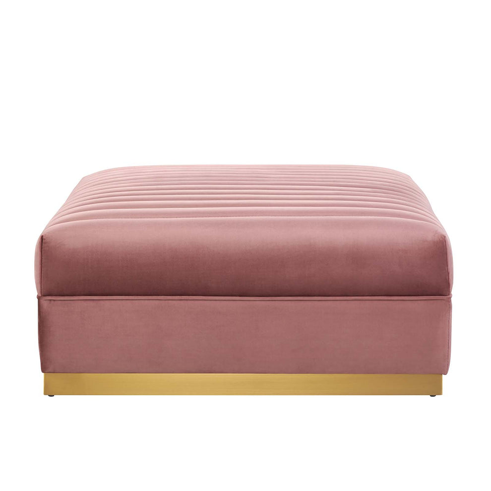 Sanguine Channel Tufted Performance Velvet Modular Sectional Sofa Ottoman By Modway - EEI-6036 | Ottomans | Modishstore - 3