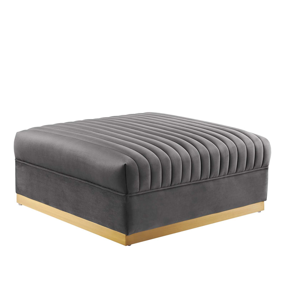 Sanguine Channel Tufted Performance Velvet Modular Sectional Sofa Ottoman By Modway - EEI-6036 | Ottomans | Modishstore - 7